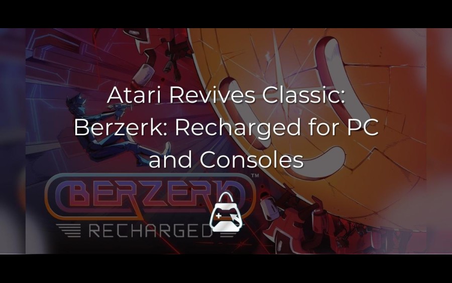 An image from Berzerk: Recharged and eTail logo on the front.