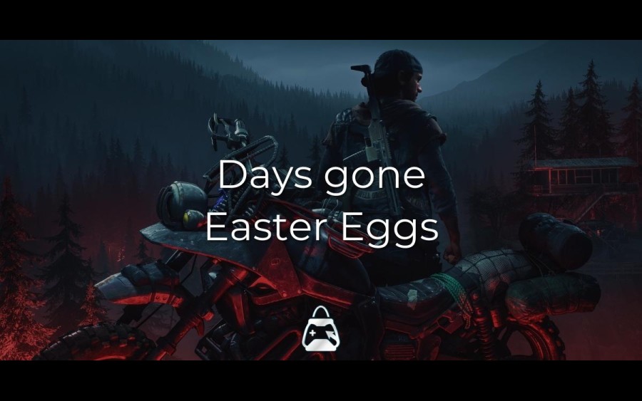 An image of the game Days Gone in the background and the Days Gone Easter Eggs banner in the front.