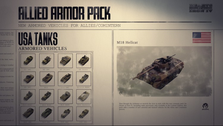 Hearts of Iron IV: Allied Armor Pack