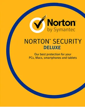  Symantec Norton Security Deluxe – 5 Devices – 1 Year  Subscription [PC/Mac/Mobile Key Card]