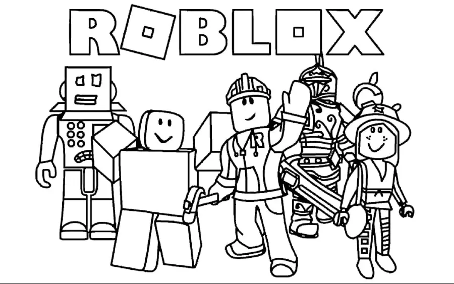 Coloring Pages Roblox  Minecraft coloring pages, Coloring pages for boys,  Coloring pages to print