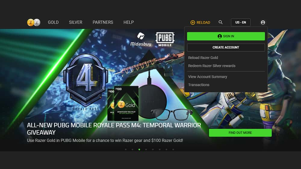 Free Fire - Compra con Razer Gold