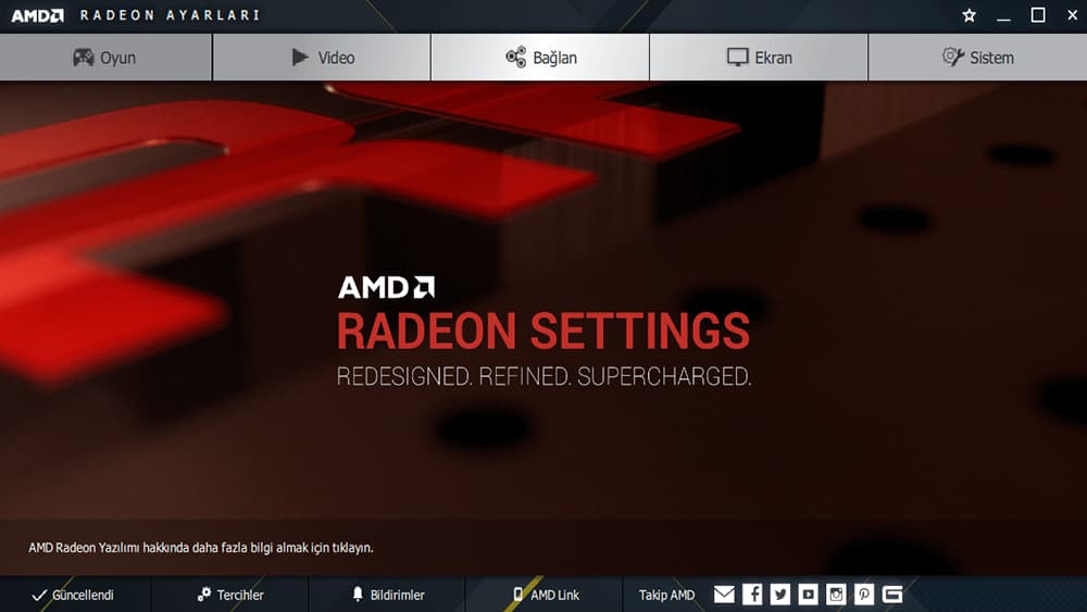 AMD Radeon Arayüz