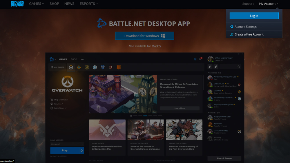 Blizzard updates Battle.Net desktop client page, new images