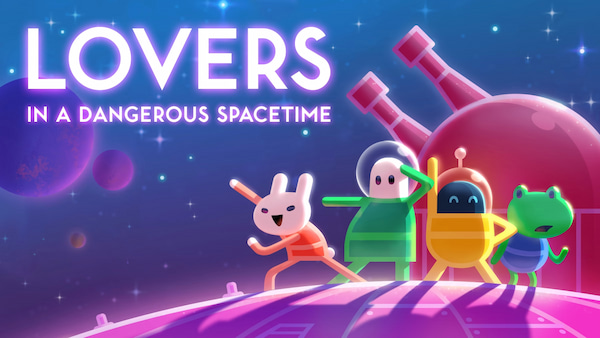 Lovers in a Dangerous Spacetime oyununa ait bir tanıtım görseli.