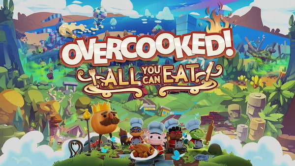 Overcooked! All You Can Eat oyununa ait bir tanıtım görseli.