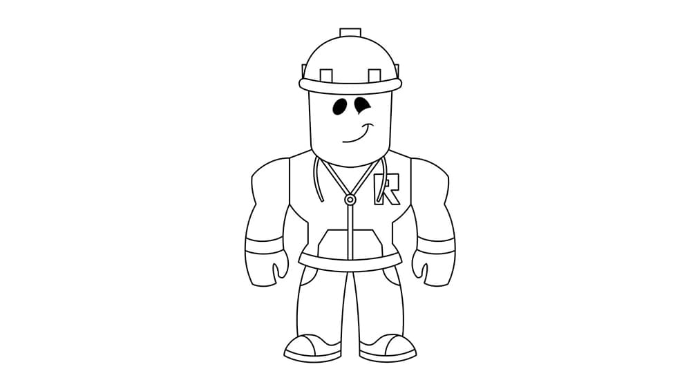 How to draw and paint the Builderman from Roblox 
