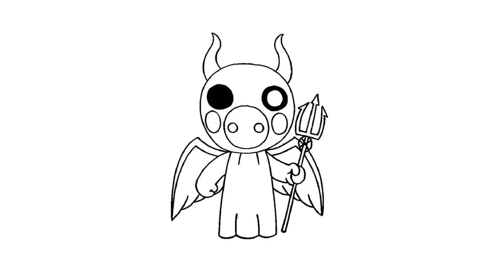 Demon Piggy Roblox Coloring Pages - Free Printable Coloring Pages