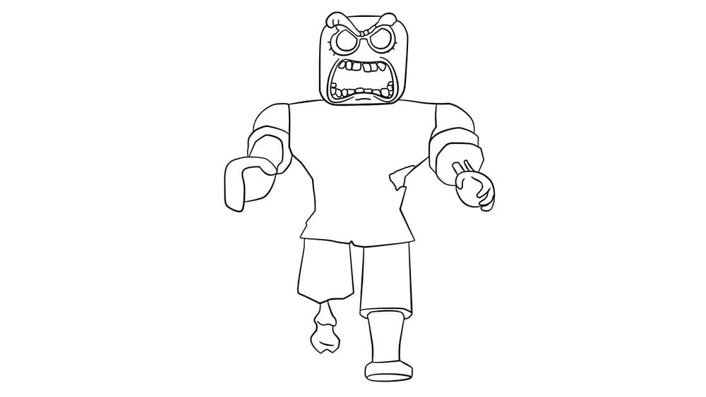 How to draw and paint the Builderman from Roblox 