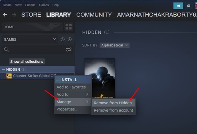 How to See Hidden Games on Steam